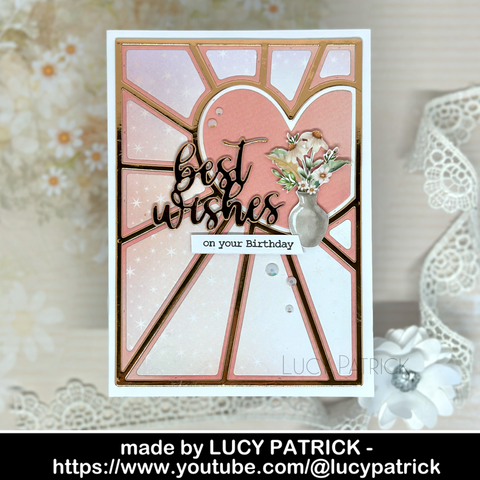 Inlovearts Combination of Heart and Lines Background Cutting Dies