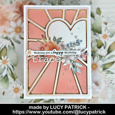 Inlovearts Combination of Heart and Lines Background Cutting Dies