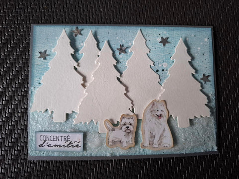 Inlovearts 2pcs Hollow Christmas Tree Metal Cutting Dies