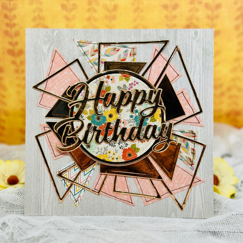 Word Die Cuts for Card Making Happy Birthday Metal Cutting Dies