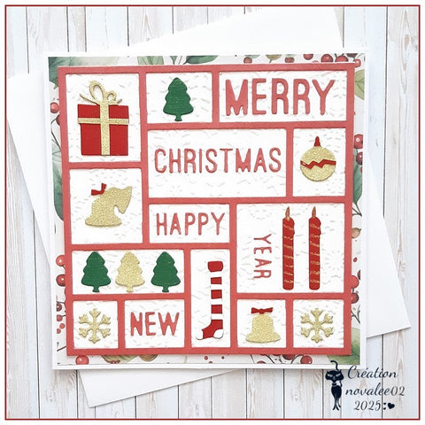 Inlovearts New Year and Christmas Background Board Cutting Dies
