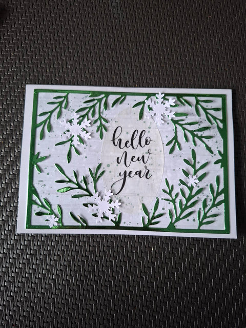 Inlovearts Leaf Rectangular Background Board Cutting Dies