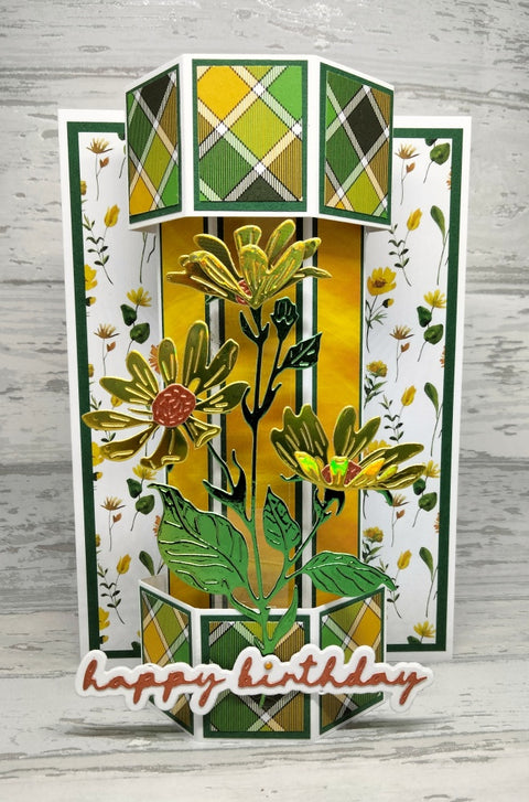 Inlovearts Collage Blooming Flowers Cutting Dies