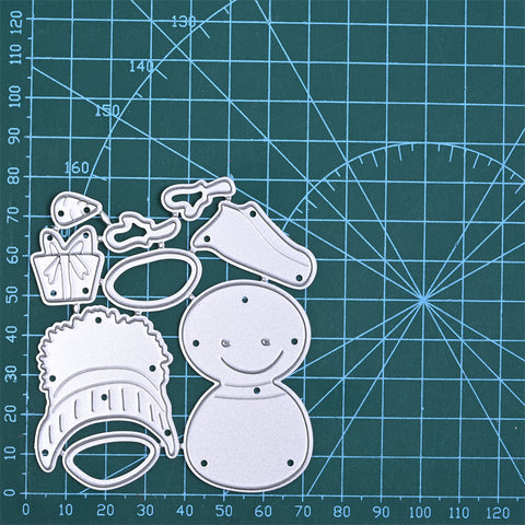 Inloveartshop Snowman Holding Gift Cutting Dies
