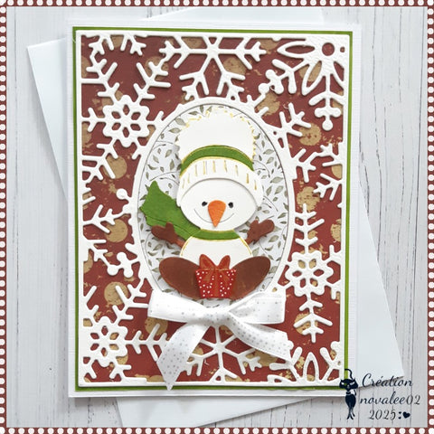 Inloveartshop Snowman Holding Gift Cutting Dies