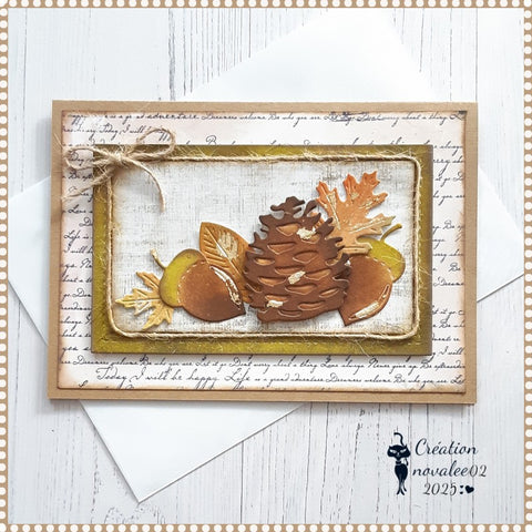 Inloveartshop Pine Nut, Pine Cone, and "Thank You" Cutting Dies