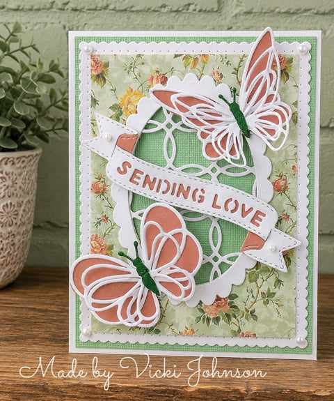 Inlovearts Hollow Round Pattern Background Board Cutting Dies