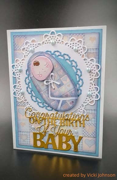 Inlovearts Swaddled Baby Cutting Dies