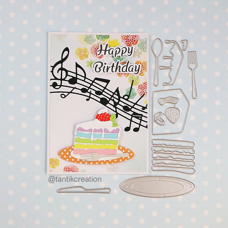 Inlovearts A Plate of Cake Cutting Dies