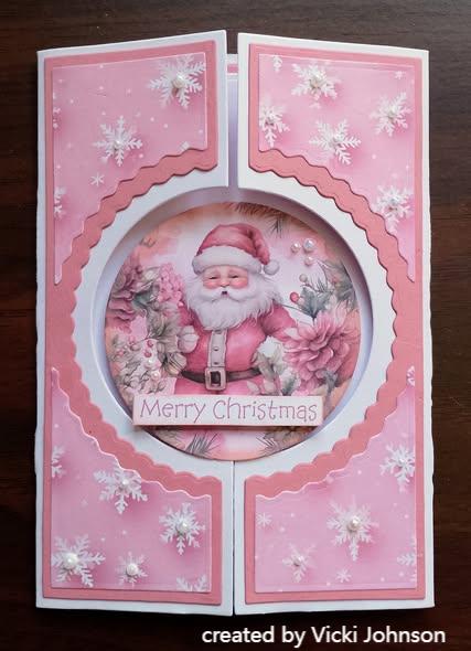 Inlovearts 24PCS 6" Rosy Yuletide Scrapbook & Cardstock Paper