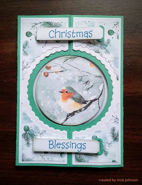 Inlovearts 24PCS 6" Snow Laden Bough Scrapbook & Cardstock Paper