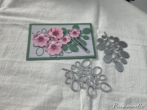 Inlovearts Two Branches of Leaves Cutting Dies