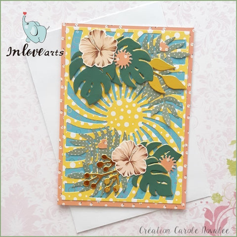 Inlovearts Rotating Line Background Board Cutting Dies
