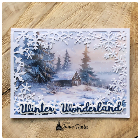 Inlovearts Snowflake Rectangular Frame Cutting Dies