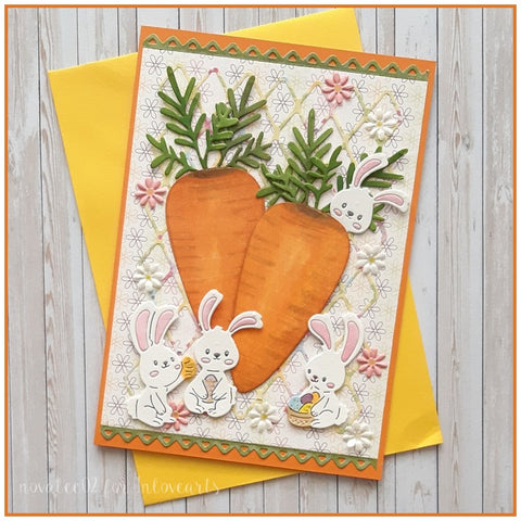 Inlovearts Carrot and Cute Bunny Cutting Dies