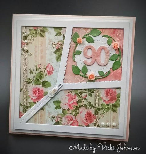 Inlovearts Zipper Square Border Cutting Dies