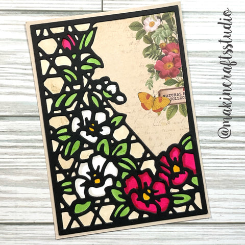 Inlovearts Flowers Corner Background Board Cutting Dies