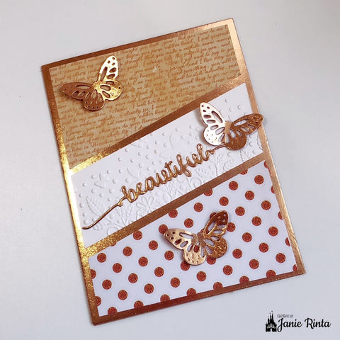 Inlovearts Butterfly Flower Decor Emboss Folder