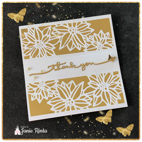 Inlovearts Hollow Sunflower Border with Word Cutting Dies