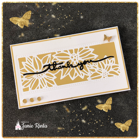 Inlovearts Hollow Sunflower Border with Word Cutting Dies