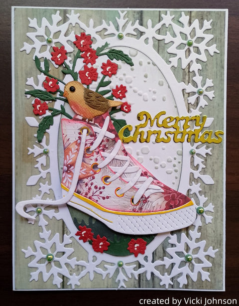 Inlovearts 24PCS 6" Snow Laden Bough Scrapbook & Cardstock Paper