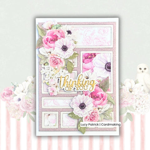 Inlovearts Rectangle Grid Background Board Cutting Dies