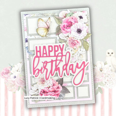 Inlovearts Rectangle Grid Background Board Cutting Dies