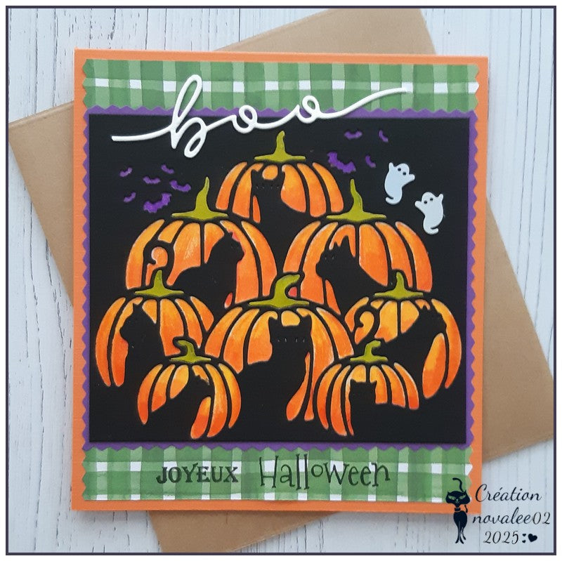 Inlovearts Lantern Cat Background Board Cutting Dies