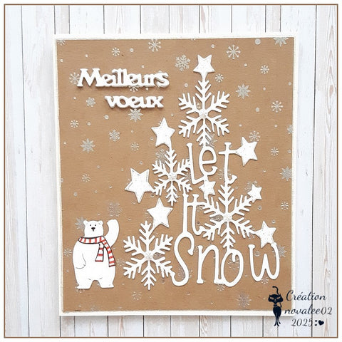Inlovearts Let it Snow and Polar Bear Cutting Dies