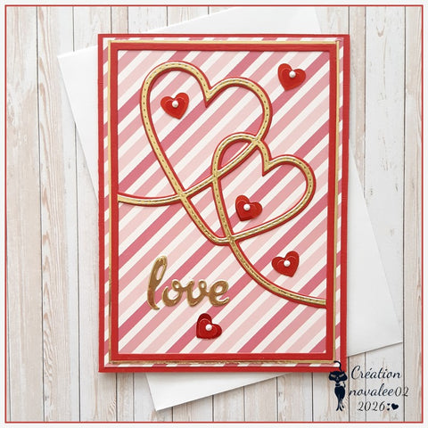 Inlovearts Hearts Background Board Cutting Dies