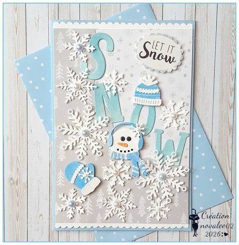 Inlovearts Snow Snowman Snowflake Cutting Dies