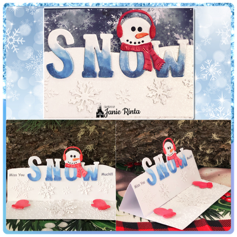 Inlovearts Snow Snowman Snowflake Cutting Dies