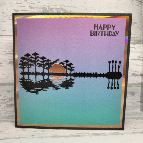 Inlovearts Guitar-shaped Natural Scenery Cutting Dies