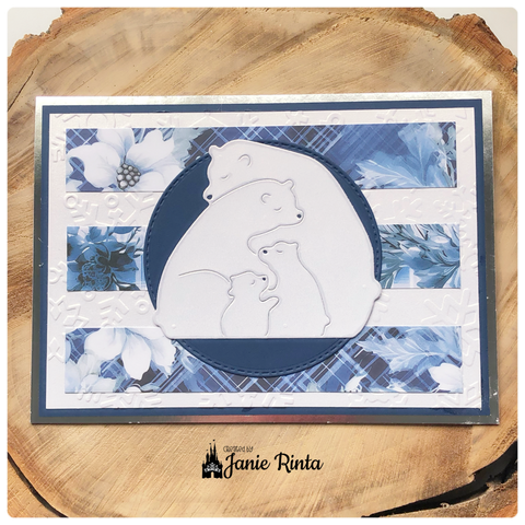 Inlovearts Hugging Polar Bears Metal Cutting Dies
