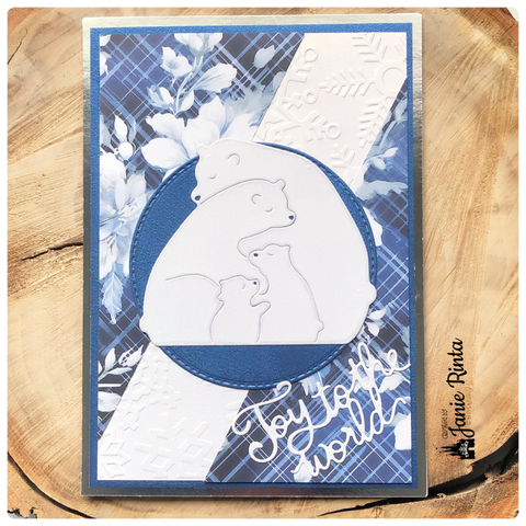 Inlovearts Hugging Polar Bears Metal Cutting Dies