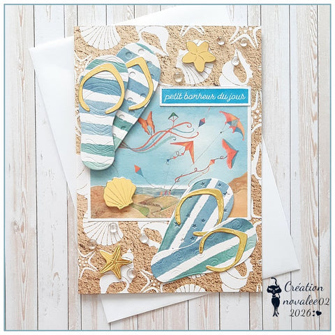 Inlovearts Four Beach Slippers Cutting Dies