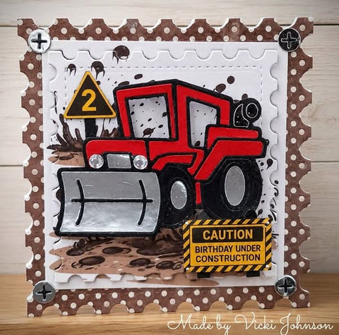 Inlovearts Three Construction Vehicles Cutting Dies