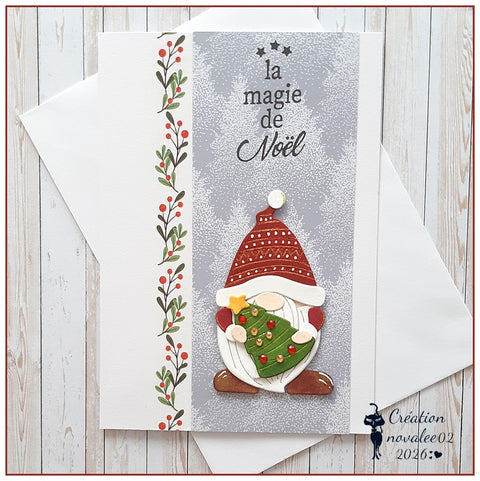 Inlovearts Gnome Holding Christmas Tree Cutting Dies