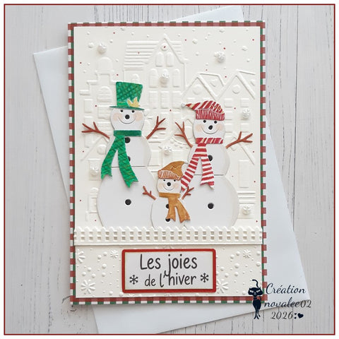 Inlovearts Snowman Family Metal Cutting Dies