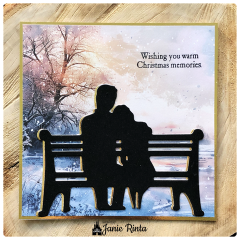 Inlovearts Couple On Bench Metal Cutting Dies