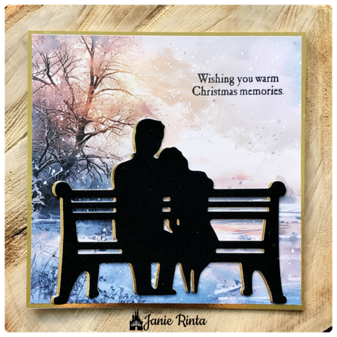Inlovearts Couple On Bench Metal Cutting Dies