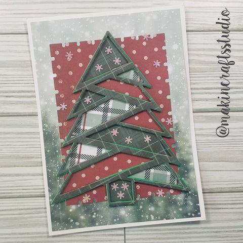 Inlovearts Separated Christmas Tree Cutting Dies