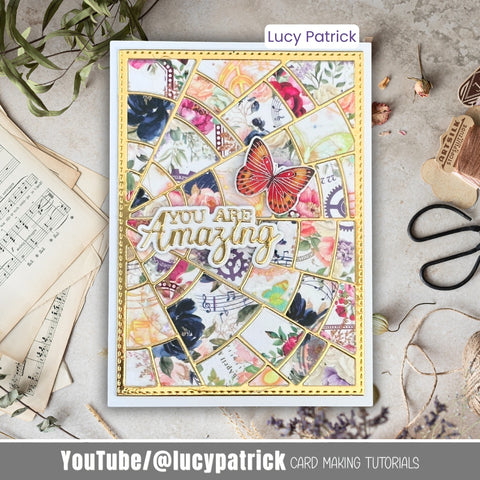 Inlovearts Shattered Pieces Background Board Cutting Dies