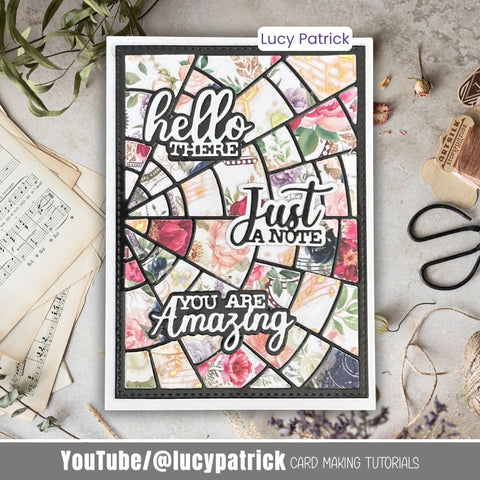Inlovearts Shattered Pieces Background Board Cutting Dies