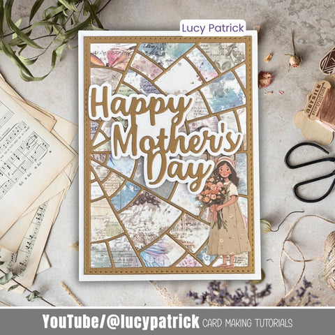 Inlovearts Shattered Pieces Background Board Cutting Dies