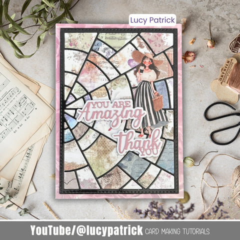Inlovearts Shattered Pieces Background Board Cutting Dies