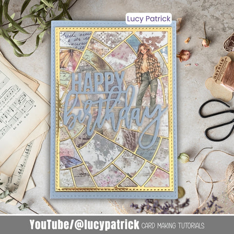 Inlovearts Shattered Pieces Background Board Cutting Dies
