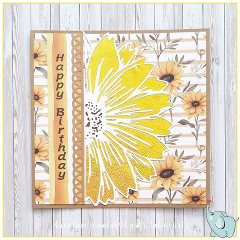 Inlovearts Half Sunflower Border Cutting Dies