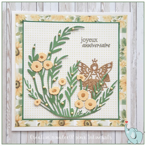 Inlovearts Wheat Border Cutting Dies