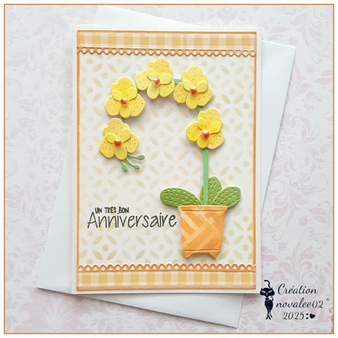 Inlovearts Phalaenopsis Potted Plant Cutting Dies